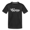 Wyoming Toddler T-Shirt - Hand Lettered Wyoming Toddler Tee - black