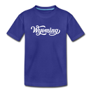 Wyoming Toddler T-Shirt - Hand Lettered Wyoming Toddler Tee - royal blue
