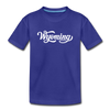 Wyoming Toddler T-Shirt - Hand Lettered Wyoming Toddler Tee - royal blue