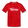 Wyoming Toddler T-Shirt - Hand Lettered Wyoming Toddler Tee - red