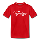 Wyoming Toddler T-Shirt - Hand Lettered Wyoming Toddler Tee - red