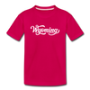 Wyoming Toddler T-Shirt - Hand Lettered Wyoming Toddler Tee - dark pink