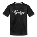 Wyoming Toddler T-Shirt - Hand Lettered Wyoming Toddler Tee - charcoal gray