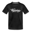 Wyoming Toddler T-Shirt - Hand Lettered Wyoming Toddler Tee - charcoal gray