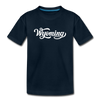 Wyoming Toddler T-Shirt - Hand Lettered Wyoming Toddler Tee - deep navy