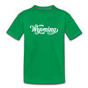 Wyoming Toddler T-Shirt - Hand Lettered Wyoming Toddler Tee - kelly green