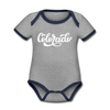 Colorado Baby Bodysuit - Organic Hand Lettered Colorado Baby Bodysuit - heather gray/navy