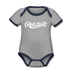 Connecticut Baby Bodysuit - Organic Hand Lettered Connecticut Baby Bodysuit - heather gray/navy