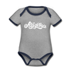 Arizona Baby Bodysuit - Organic Hand Lettered Arizona Baby Bodysuit - heather gray/navy