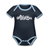 Arizona Baby Bodysuit - Organic Hand Lettered Arizona Baby Bodysuit - navy/sky