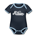 Alabama Baby Bodysuit - Organic Hand Lettered Alabama Baby Bodysuit - navy/sky