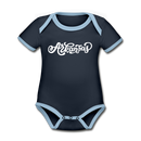 Arkansas Baby Bodysuit - Organic Hand Lettered Arkansas Baby Bodysuit - navy/sky