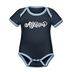 Arkansas Baby Bodysuit - Organic Hand Lettered Arkansas Baby Bodysuit - navy/sky