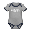 Delaware Baby Bodysuit - Organic Hand Lettered Delaware Baby Bodysuit - heather gray/navy