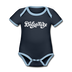 Delaware Baby Bodysuit - Organic Hand Lettered Delaware Baby Bodysuit - navy/sky