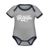 Florida Baby Bodysuit - Organic Hand Lettered Florida Baby Bodysuit - heather gray/navy