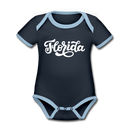Florida Baby Bodysuit - Organic Hand Lettered Florida Baby Bodysuit - navy/sky