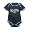 Florida Baby Bodysuit - Organic Hand Lettered Florida Baby Bodysuit - navy/sky