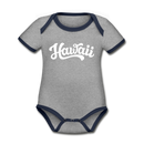Hawaii Baby Bodysuit - Organic Hand Lettered Hawaii Baby Bodysuit - heather gray/navy