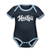 Hawaii Baby Bodysuit - Organic Hand Lettered Hawaii Baby Bodysuit - navy/sky