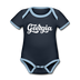 Georgia Baby Bodysuit - Organic Hand Lettered Georgia Baby Bodysuit - navy/sky