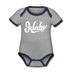 Idaho Baby Bodysuit - Organic Hand Lettered Idaho Baby Bodysuit - heather gray/navy