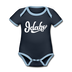 Idaho Baby Bodysuit - Organic Hand Lettered Idaho Baby Bodysuit - navy/sky