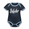 Idaho Baby Bodysuit - Organic Hand Lettered Idaho Baby Bodysuit - navy/sky