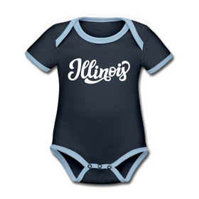 Illinois Baby Bodysuit - Organic Hand Lettered Illinois Baby Bodysuit