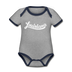 Louisiana Baby Bodysuit - Organic Hand Lettered Louisiana Baby Bodysuit - heather gray/navy