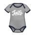 Iowa Baby Bodysuit - Organic Hand Lettered Iowa Baby Bodysuit - heather gray/navy