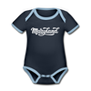 Maryland Baby Bodysuit - Organic Hand Lettered Maryland Baby Bodysuit - navy/sky