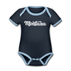 Montana Baby Bodysuit - Organic Hand Lettered Montana Baby Bodysuit - navy/sky