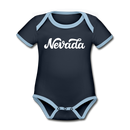 Nevada Baby Bodysuit - Organic Hand Lettered Nevada Baby Bodysuit - navy/sky