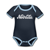 Nevada Baby Bodysuit - Organic Hand Lettered Nevada Baby Bodysuit - navy/sky