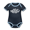 New Mexico Baby Bodysuit - Organic Hand Lettered New Mexico Baby Bodysuit - navy/sky