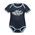 New Mexico Baby Bodysuit - Organic Hand Lettered New Mexico Baby Bodysuit - navy/sky