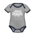 North Dakota Baby Bodysuit - Organic Hand Lettered North Dakota Baby Bodysuit - heather gray/navy