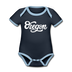 Oregon Baby Bodysuit - Organic Hand Lettered Oregon Baby Bodysuit - navy/sky