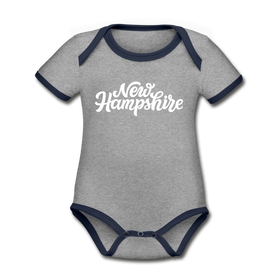 New Hampshire Baby Bodysuit - Organic Hand Lettered New Hampshire Baby Bodysuit