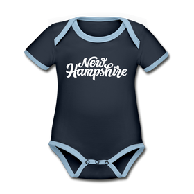 New Hampshire Baby Bodysuit - Organic Hand Lettered New Hampshire Baby Bodysuit