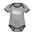 Ohio Baby Bodysuit - Organic Hand Lettered Ohio Baby Bodysuit - heather gray/navy