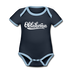 Oklahoma Baby Bodysuit - Organic Hand Lettered Oklahoma Baby Bodysuit - navy/sky