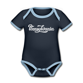 Pennsylvania Baby Bodysuit - Organic Hand Lettered Pennsylvania Baby Bodysuit