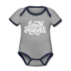 South Dakota Baby Bodysuit - Organic Hand Lettered South Dakota Baby Bodysuit - heather gray/navy