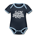 South Dakota Baby Bodysuit - Organic Hand Lettered South Dakota Baby Bodysuit - navy/sky