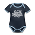 South Dakota Baby Bodysuit - Organic Hand Lettered South Dakota Baby Bodysuit - navy/sky