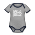 Rhode Island Baby Bodysuit - Organic Hand Lettered Rhode Island Baby Bodysuit - heather gray/navy