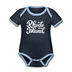 Rhode Island Baby Bodysuit - Organic Hand Lettered Rhode Island Baby Bodysuit - navy/sky