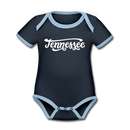 Tennessee Baby Bodysuit - Organic Hand Lettered Tennessee Baby Bodysuit - navy/sky
